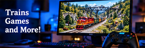 Train simulation game on a computer