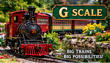 G-scale locomotive in a garden railroad